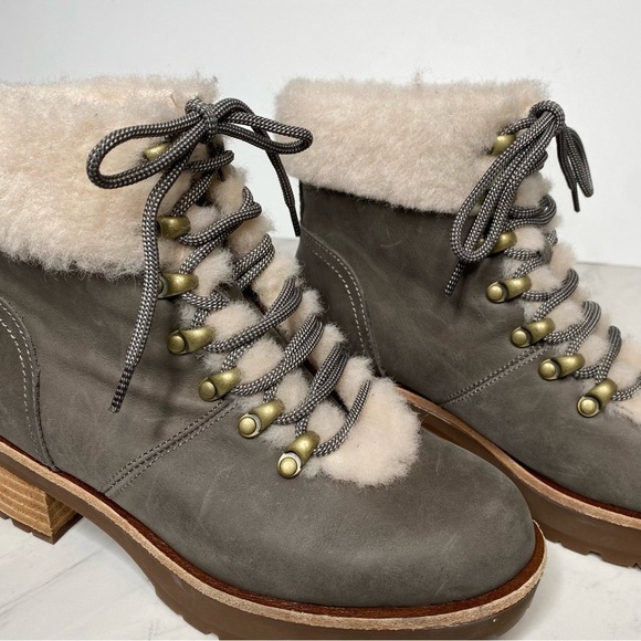 New! Kork Ease Winslet Gray Lace Up Bootie 6M - Picture 10 of 15
